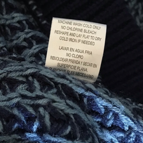 Poof! Blue Deep V Neck Knit Tunic Sweater - Picture 10 of 10